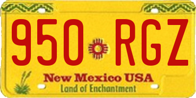 NM license plate 950RGZ