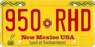 NM license plate 950RHD