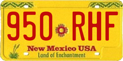 NM license plate 950RHF