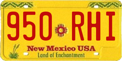 NM license plate 950RHI