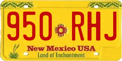 NM license plate 950RHJ