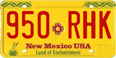 NM license plate 950RHK