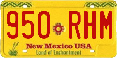 NM license plate 950RHM