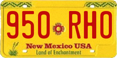 NM license plate 950RHO