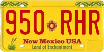 NM license plate 950RHR