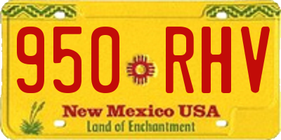 NM license plate 950RHV
