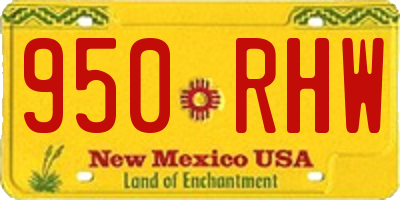 NM license plate 950RHW