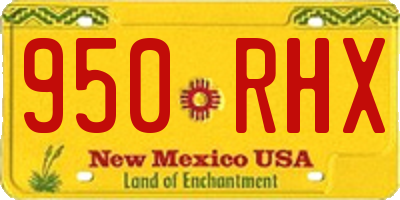 NM license plate 950RHX