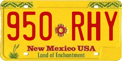 NM license plate 950RHY