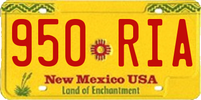 NM license plate 950RIA