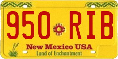 NM license plate 950RIB