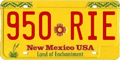 NM license plate 950RIE
