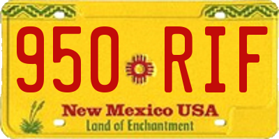 NM license plate 950RIF