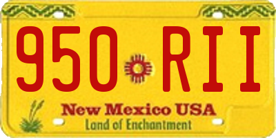 NM license plate 950RII