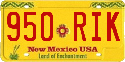 NM license plate 950RIK