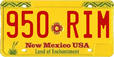 NM license plate 950RIM
