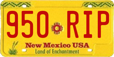 NM license plate 950RIP