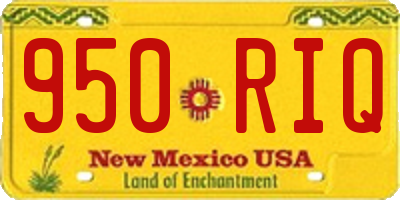 NM license plate 950RIQ