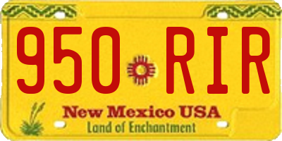 NM license plate 950RIR