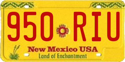 NM license plate 950RIU
