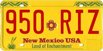 NM license plate 950RIZ