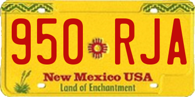 NM license plate 950RJA