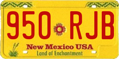 NM license plate 950RJB