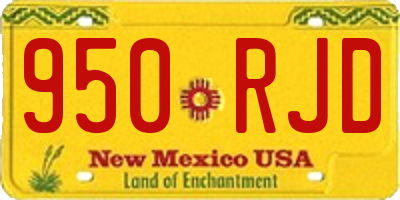 NM license plate 950RJD