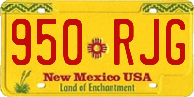 NM license plate 950RJG