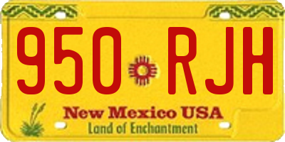 NM license plate 950RJH
