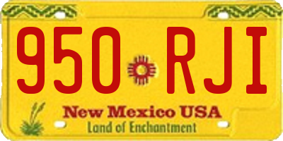NM license plate 950RJI