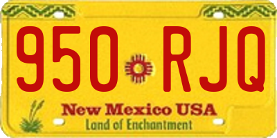 NM license plate 950RJQ