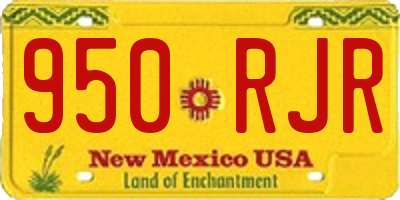 NM license plate 950RJR
