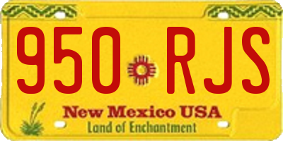 NM license plate 950RJS