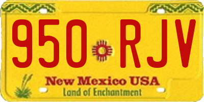 NM license plate 950RJV