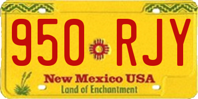 NM license plate 950RJY