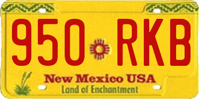 NM license plate 950RKB