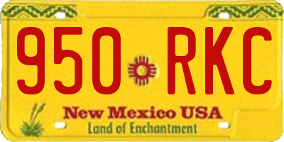 NM license plate 950RKC