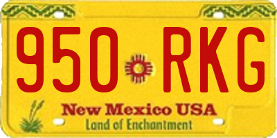 NM license plate 950RKG