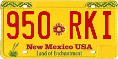 NM license plate 950RKI