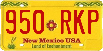 NM license plate 950RKP