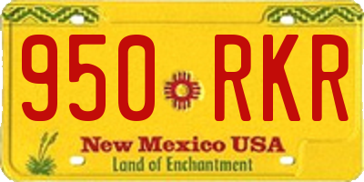 NM license plate 950RKR