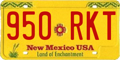 NM license plate 950RKT