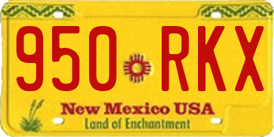 NM license plate 950RKX