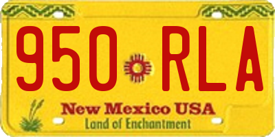 NM license plate 950RLA