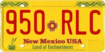 NM license plate 950RLC
