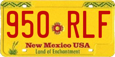 NM license plate 950RLF