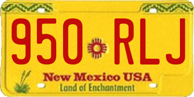 NM license plate 950RLJ
