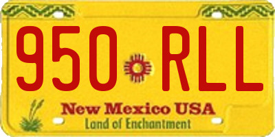 NM license plate 950RLL