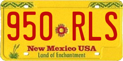 NM license plate 950RLS